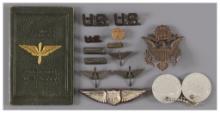 Grouping of Artifacts from a World War One Era American Aviator