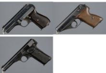 Three German Military Semi-Automatic Pistols