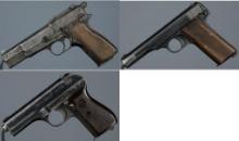 Three German Occupation European Semi-Automatic Pistols
