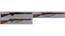 Three SMLE Pattern Military Bolt Action Rifles