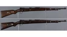 Two World War II German Mauser 98 Bolt Action Rifles