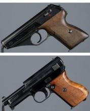 Two World War II German Military Mauser Pistols with Holsters
