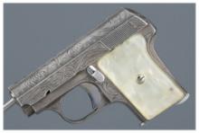 Factory Engraved and Silver Plated Astra Cub Pistol