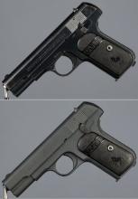 Two Colt Pocket Hammerless Pistols