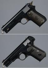Two Colt Pocket Semi-Automatic Pistols