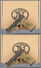 Two FN FNS-9C Semi-Automatic Pistols with Boxes