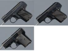 Three Anciens Etablissements Pieper Semi-Automatic Pocket Pistol