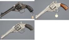 Three Belgium Double Action Revolvers
