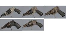 Five European Velo-Dog Double Action Revolvers