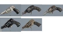 Five Folding Trigger Pocket Revolvers