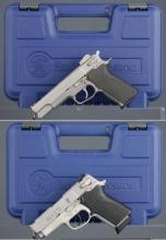 Two Smith & Wesson Semi-Automatic Pistols with Cases