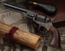 Historic Cased Colt Factory Engraved Model 1849 Pocket Revolver