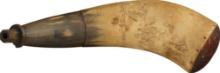 Engraved Powder Horn Inscribed for Benjamin S Barber of Richmond