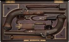 Cased Pair of Percussion Dueling Pistols by Le Page in 1836