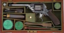 Cased Engraved Tranter Double Trigger Self-Cocking Revolver
