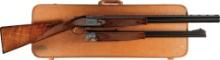Belgian Browning Superposed Two Barrel Continental Set with Case