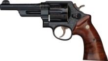Engraved and Gold Inlaid Smith & Wesson Model 58 Revolver