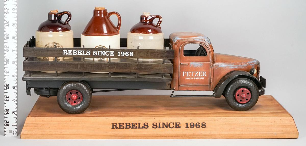 Vintage Fetzer Vineyards Advertising Truck; 3 Bottle Wine Display