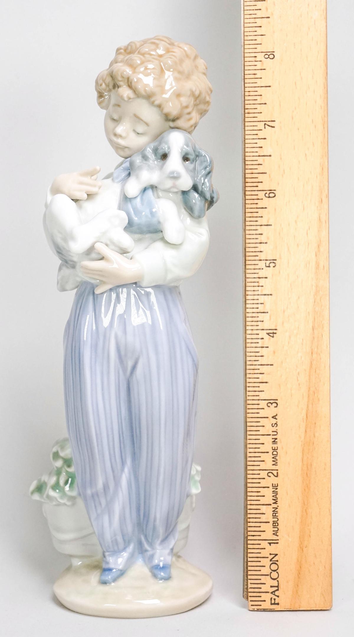 Lladro "My Buddy" Boy Holding Dog Porcelain Figurine W/Box, No.7.609