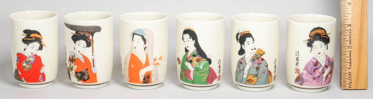 6 Japanese Tea Cup Set