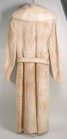Lantry  Leathers Suede Mid Calf Length Coat, Sz. 2
