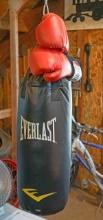 Everlast Punching Bag w/ Boxing Gloves