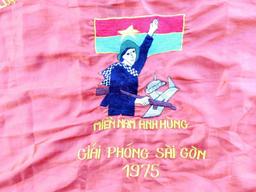 Viet Nam Era Viet Cong VC 1975 Regimental Banner Flag