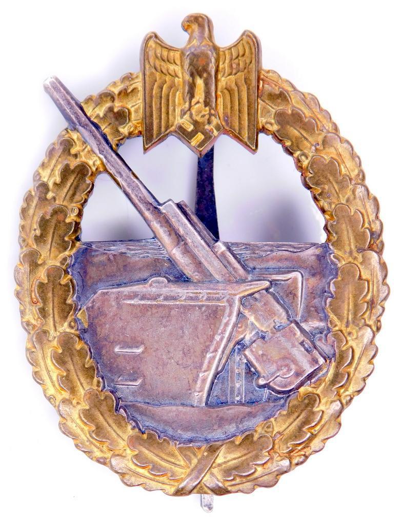 German WWII Naval Kriegsmarine Coastal Artillery Badge