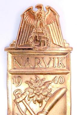 German WWII Naval Kriegsmarine NARVIK 1940 Sleeve Shield