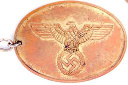 German WWII GEHIME STAATSPOLIZEI Criminal Identification Disc