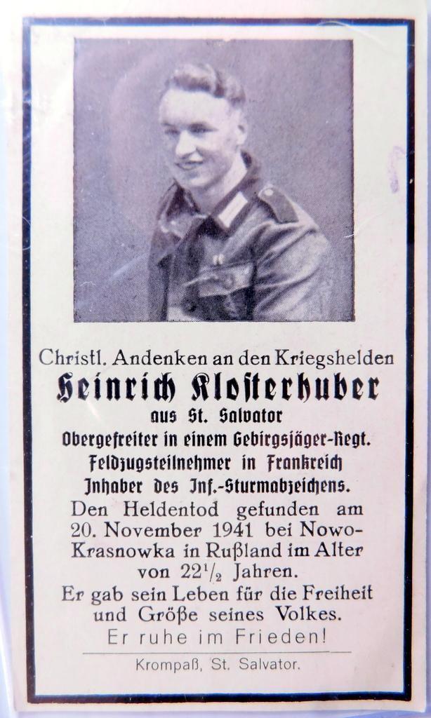 German WWII Military Soldier Death Cards, Five (5)
