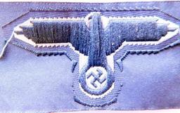 German WWII Waffen SS Cloth Cap Eagle bevo