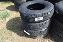 235/80R16 TIRES AND RIMS 4 COUNT