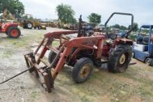 MAHINDRA 4505 ROPS 2WD W/ LDR HAY SPEAR AND 3PT BALE FORKS SALVAGE
