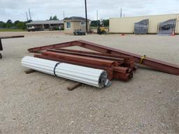 PRE FAB BUILDING 24' X 35' RED IRON W/ROLL UP DOOR