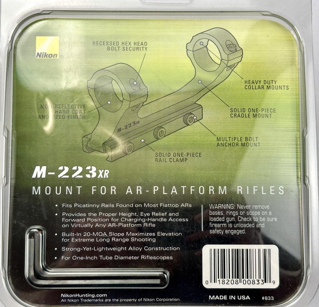 NIKON - M-223XR - 1' Scope Mount - 20 MOA Slope
