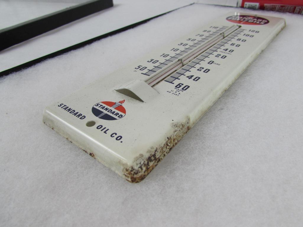 Outstanding Standard Fuel Oil Metal Advertising Thermometer in Original Box
