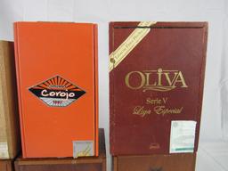 Grouping of Asst. Empty Cigar Boxes. Montecristo & Others