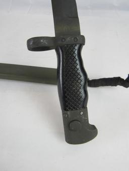 Vintage Spanish M1964 Bayonet for CETME with Scabbard and Frog