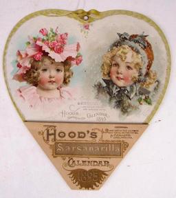 Hoods Sarsaparilla Original 1895 Advertising Calendar/Stunning Condition!