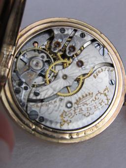 Antique Hampden 15 Jewel Pocket Watch Size 3/0 Fancy Dial