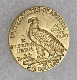 1928 US $2.50 Gold Indian Quarter Eagle