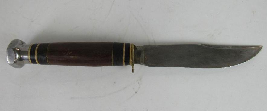 Antique Marbles Gladstone Mich Fixed Blade "Expert" Knife w/ Hex Pommel