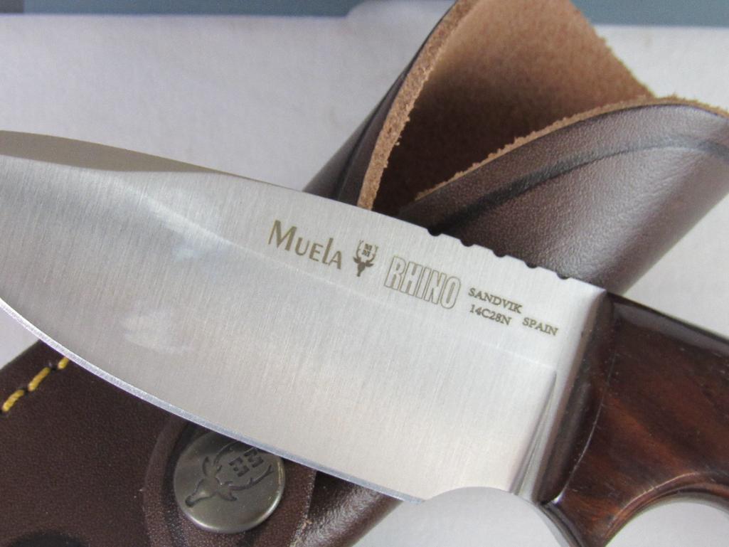 Muela Rhino 8" Fixed Blade Knife in Sheath MIB Spain