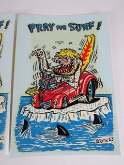 Big Daddy Ed Roth Group of (3) 1963 Decals