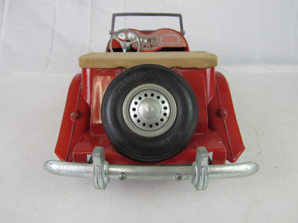 Antique Doepke Model Toys Pressed Steel MG Roadster 15"