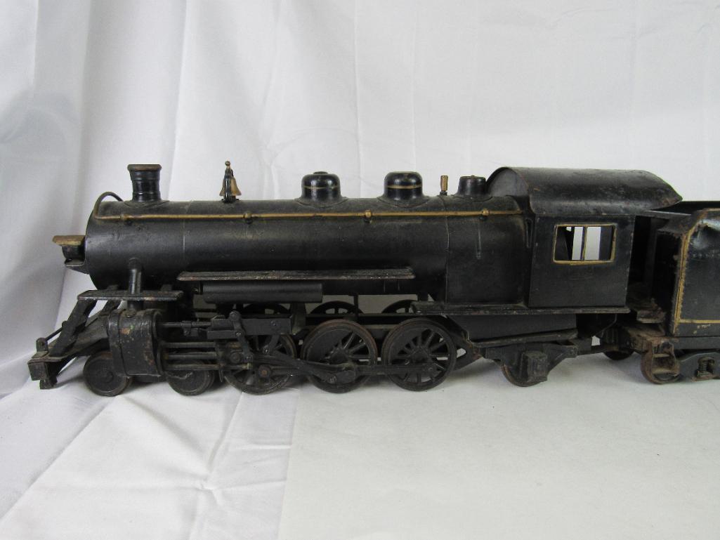 Antique 1920's Buddy L Outdoor Train Pressed Steel Locomotive & Tender