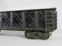 Antique 1920's Buddy L Outdoor Train Pressed Steel Gondola Car