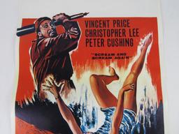 Scream and Scream Again (1970) Original Vincent Price Belgium Movie Poster