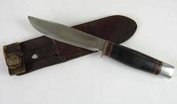 Antique Marbles Gladstone, Mich Fixed Blade Knife in Sheath